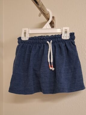 Cat & Jack Navy Blue Knit Elastic-Waist Girls' Skort with White Drawstring